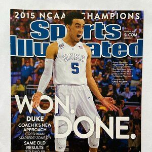 Sports Illustrated Magazine 4/13/2015 Tyus Jones Duke 2015 Champions W/ Label